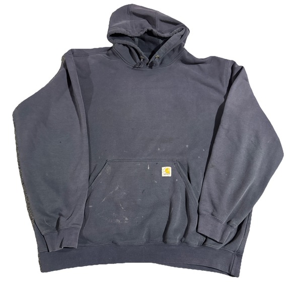 Carhartt Other - CARHARTT Original Fit BLUE Hoodie Sweatshirt 2XL TALL Distressed